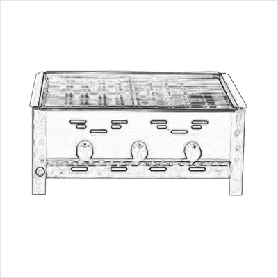 ../frankl24shop/Gasgrill, auftisch, mit Rost _ Lieferung erfolgt ohne Gas @